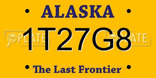 1T27G8 Alaska License Plate