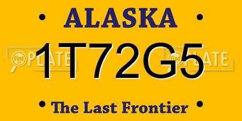 1T72G5 Alaska License Plate