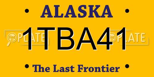 1TBA41 Alaska License Plate