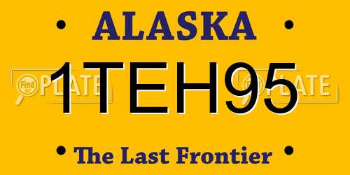 1TEH95 Alaska License Plate