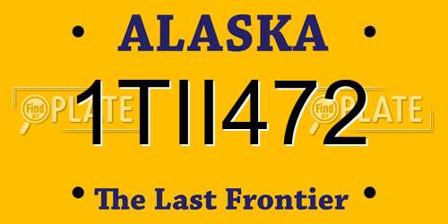 1TII472 Alaska License Plate