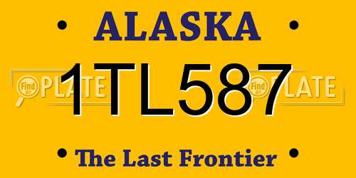 1TL587 Alaska License Plate