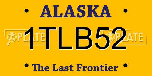 1TLB52 Alaska License Plate