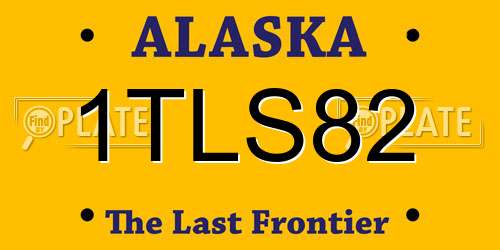 1TLS82 Alaska License Plate