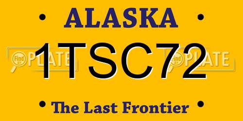 1TSC72 Alaska License Plate