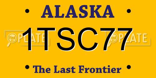 1TSC77 Alaska License Plate