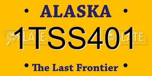 1TSS401 Alaska License Plate