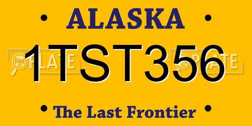 1TST356 Alaska License Plate