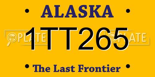 1TT265 Alaska License Plate