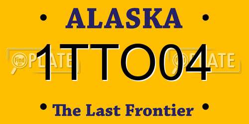 1TTO04 Alaska License Plate
