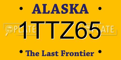 1TTZ65 Alaska License Plate