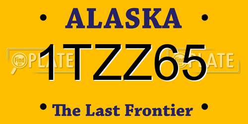 1TZZ65 Alaska License Plate