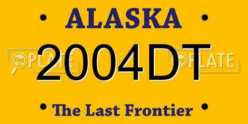 2004DT Alaska License Plate