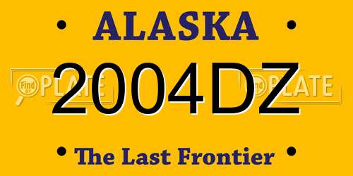 2004DZ Alaska License Plate