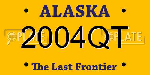 2004QT Alaska License Plate