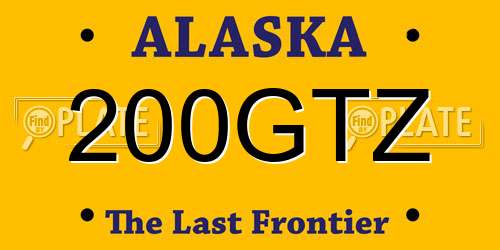 200GTZ Alaska License Plate
