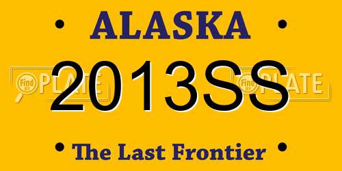 2013SS Alaska License Plate