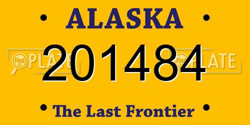 201484 Alaska License Plate