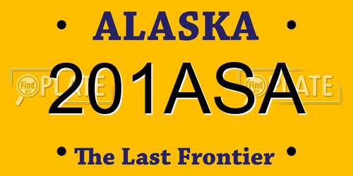 201ASA Alaska License Plate
