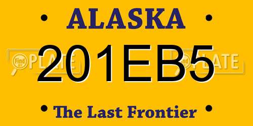201EB5 Alaska License Plate
