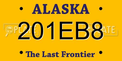 201EB8 Alaska License Plate
