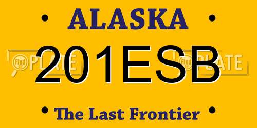 201ESB Alaska License Plate