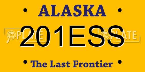 201ESS Alaska License Plate