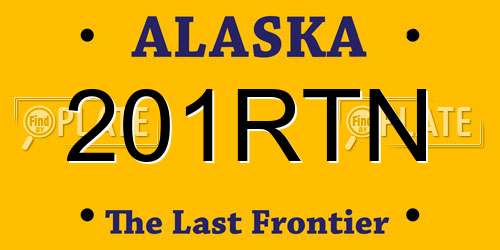 201RTN Alaska License Plate