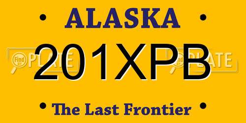 201XPB Alaska License Plate
