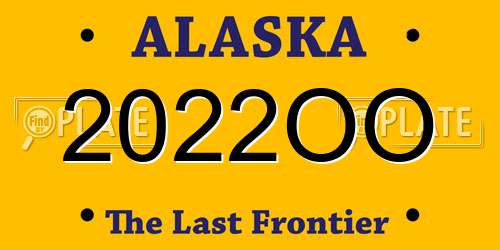 2022OO Alaska License Plate