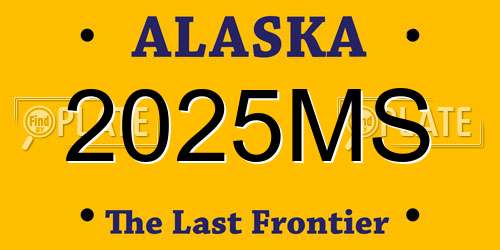 2025MS Alaska License Plate