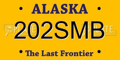 202SMB Alaska License Plate