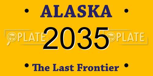 2035 Alaska License Plate