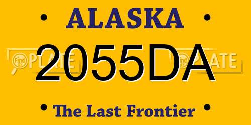2055DA Alaska License Plate