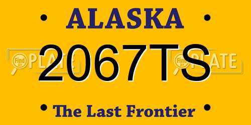 2067TS Alaska License Plate