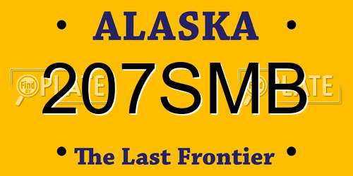 207SMB Alaska License Plate