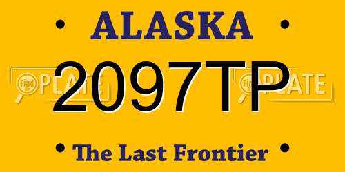 2097TP Alaska License Plate