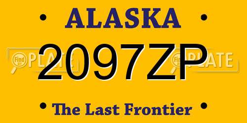 2097ZP Alaska License Plate