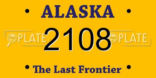 2108 Alaska License Plate