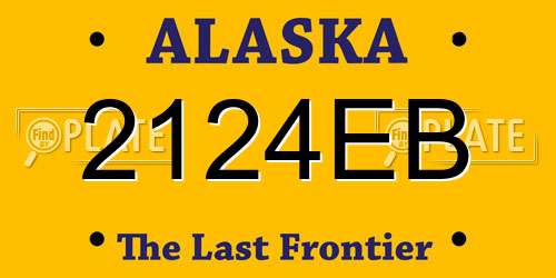 2124EB Alaska License Plate