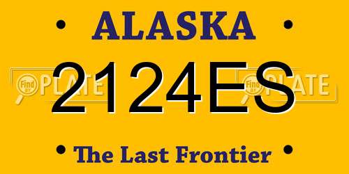 2124ES Alaska License Plate