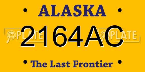 2164AC Alaska License Plate