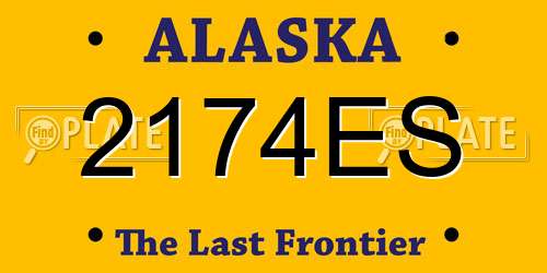 2174ES Alaska License Plate