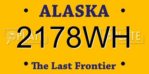 2178WH Alaska License Plate