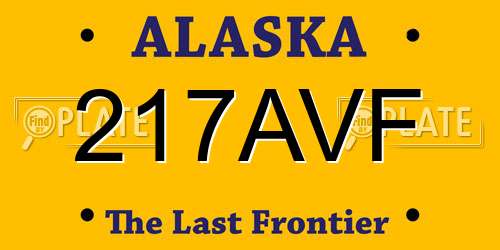 217AVF Alaska License Plate