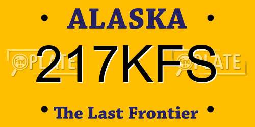 217KFS Alaska License Plate