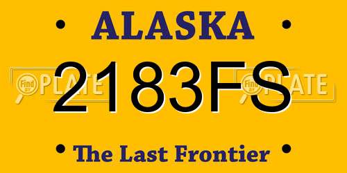 2183FS Alaska License Plate