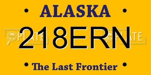 218ERN Alaska License Plate