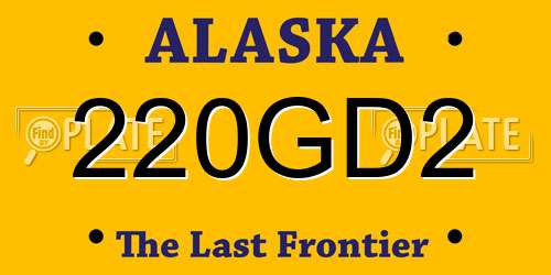 220GD2 Alaska License Plate