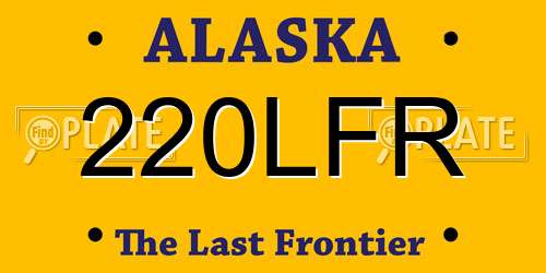 220LFR Alaska License Plate